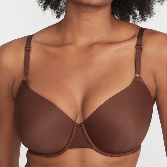 REVEAL Low-Key Side Smoothing T-Shirt Bra Bare Necessities 36G Nude Coco Brown - Picture 2 of 11